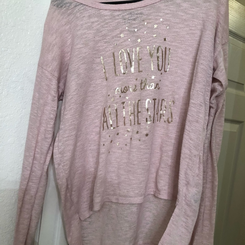 Cute graphic pink sweater